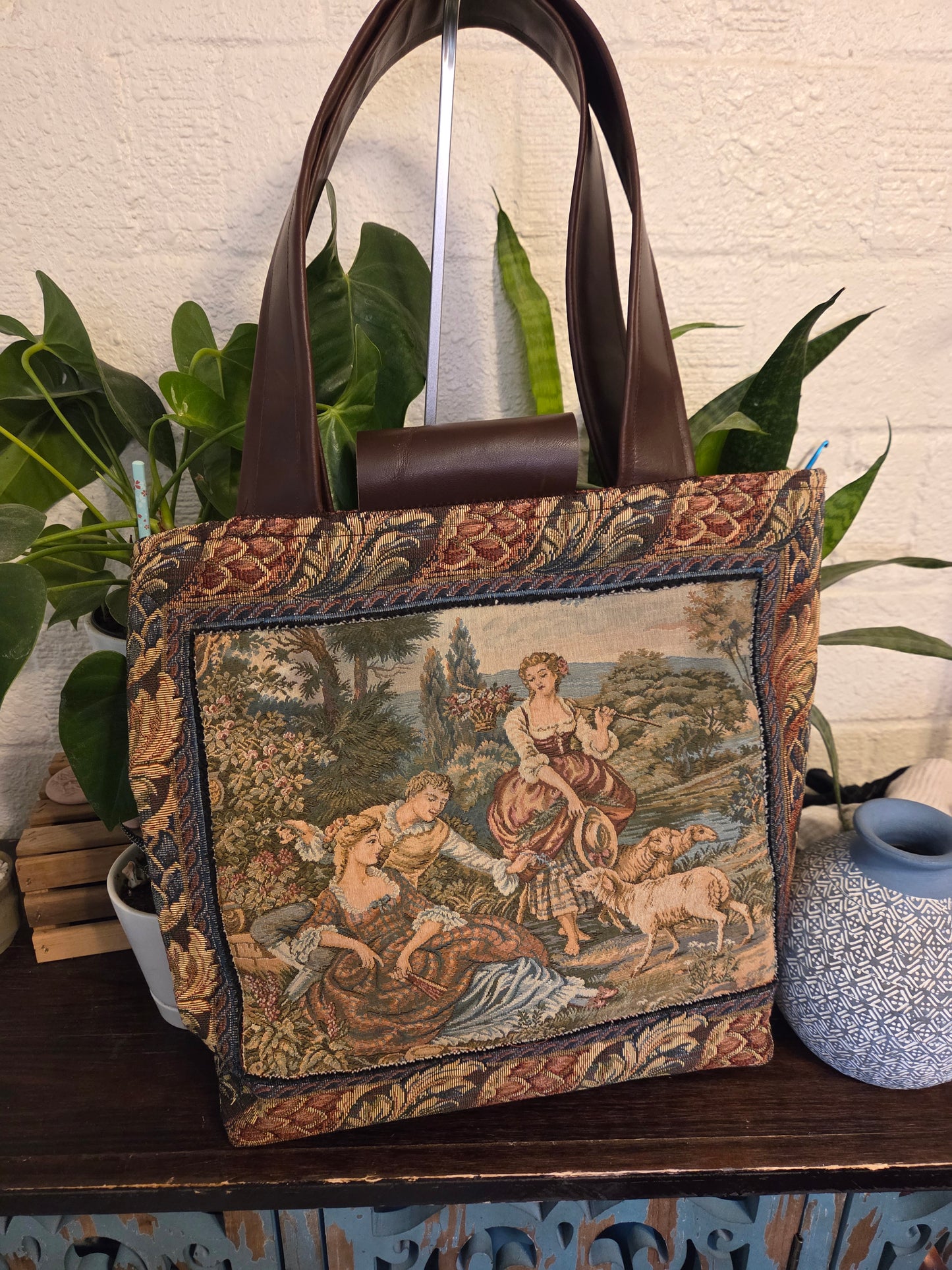 Tote oversized leather